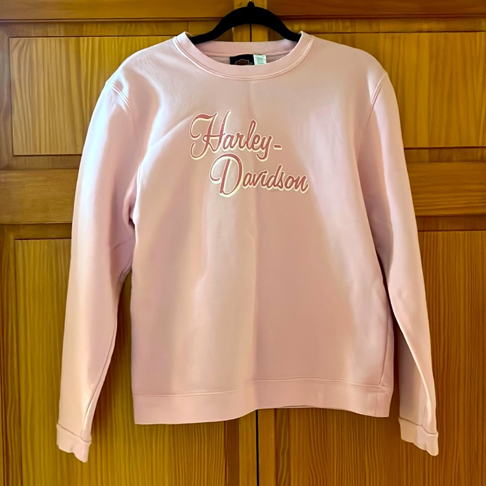 Harley-Davidson Light Pink Crewneck. Size Large